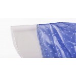 PVC Plastik - Mantel Regenmantel Damen QA9015TB blau transparent gepunktet 