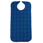 Suprima 5577 - Ess-Schürze Polyester, mit Druckknöpfen karo blau oder grün 89x44cm